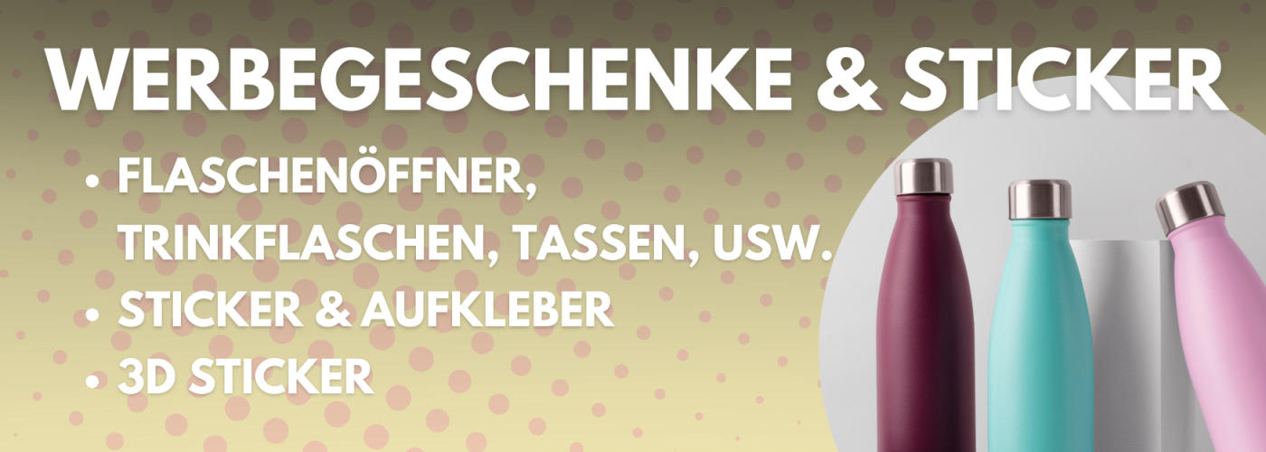Werbegeschenke mit logo & foto - Sticker & Aufkleber